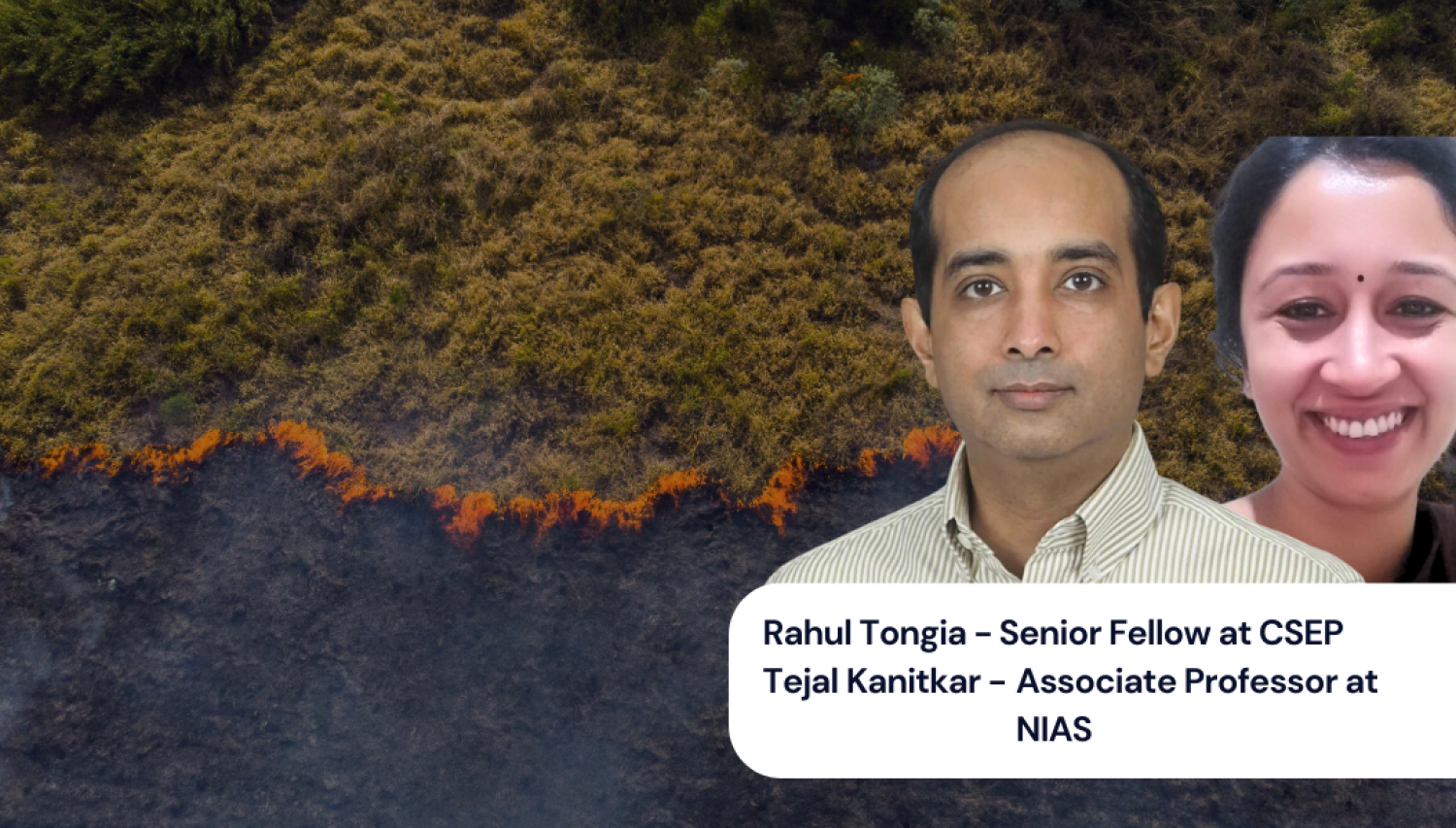 A cover image of the podcast interview of Rahul Tongia and Tejal Kanitkar by TIEH